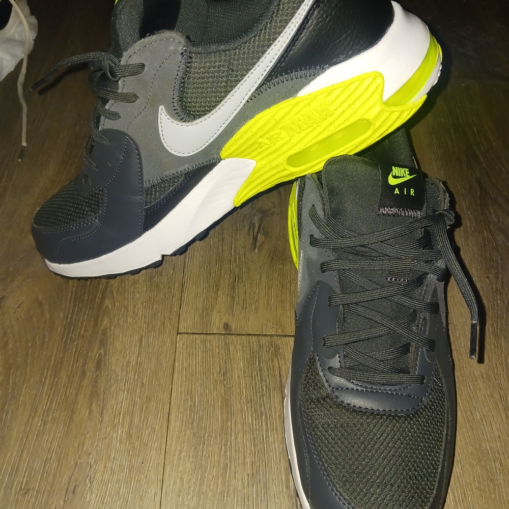 Nike Air Max Shoes in Black and Neon Green